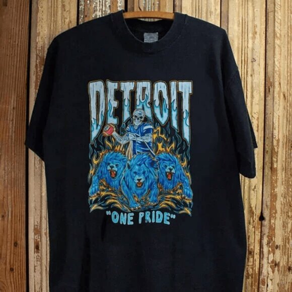 Other - Detroit Lions One Pride Cool T Skeleton One Pride shirt retro vintage vtg